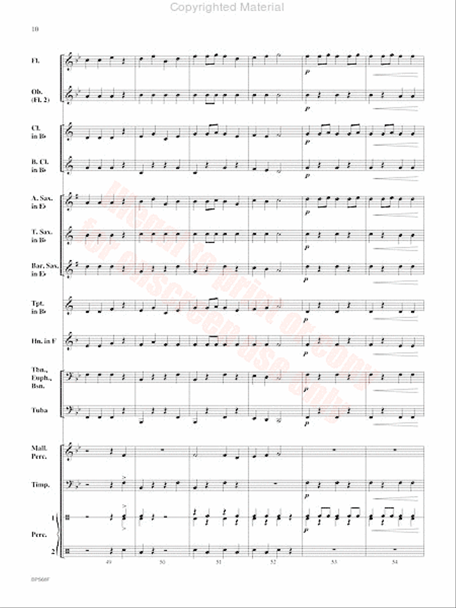 Santa's Toy March Concert Band scores gallery preview page 11