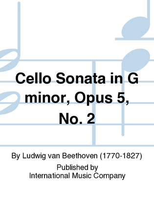 Book cover for Cello Sonata In G Minor, Opus 5, No. 2