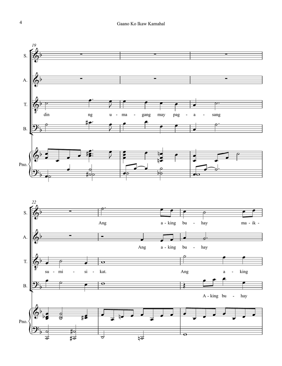 Gaano Ko Ikaw Kamahal SATB 4-Part scores gallery preview page 4