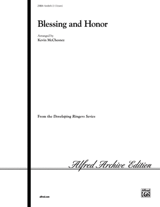Book cover for Blessing and Honor