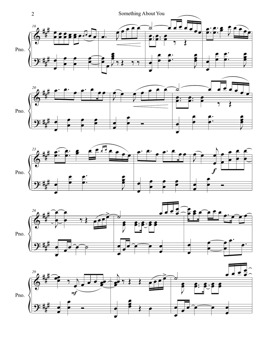Something About You (Elderbrook & Rudimental) - Piano Arrangement Piano, Vocal scores gallery preview page 2