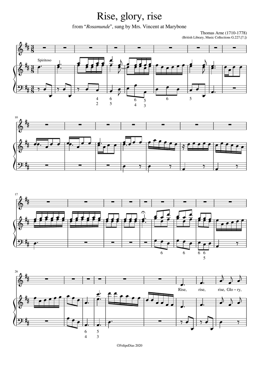 Rise glory rise Piano, Vocal scores gallery preview page 1