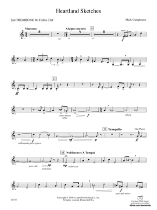 Heartland Sketches: (wp) 2nd B-flat Trombone T.C.