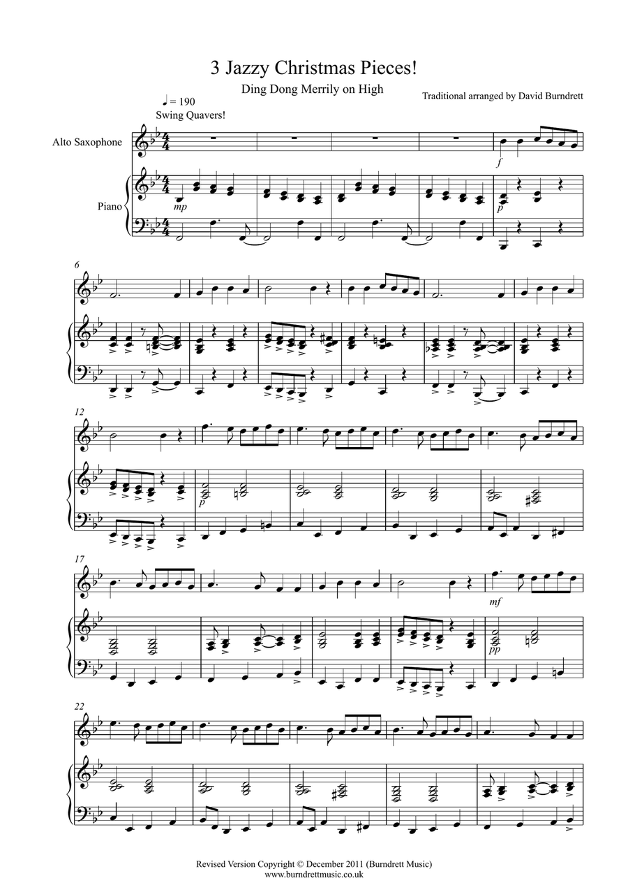 Christmas jazz best sale saxophone
