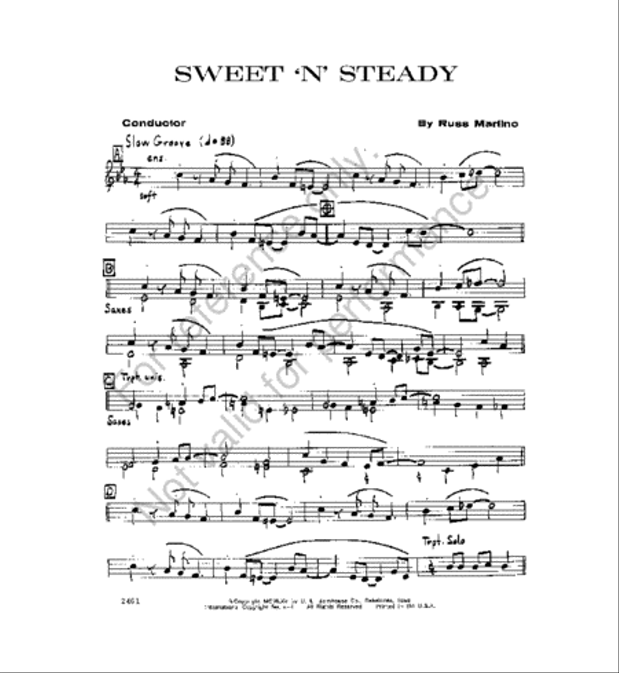 Sweet N Steady Sweet N Steady Jazz Ensemble scores gallery preview page 2