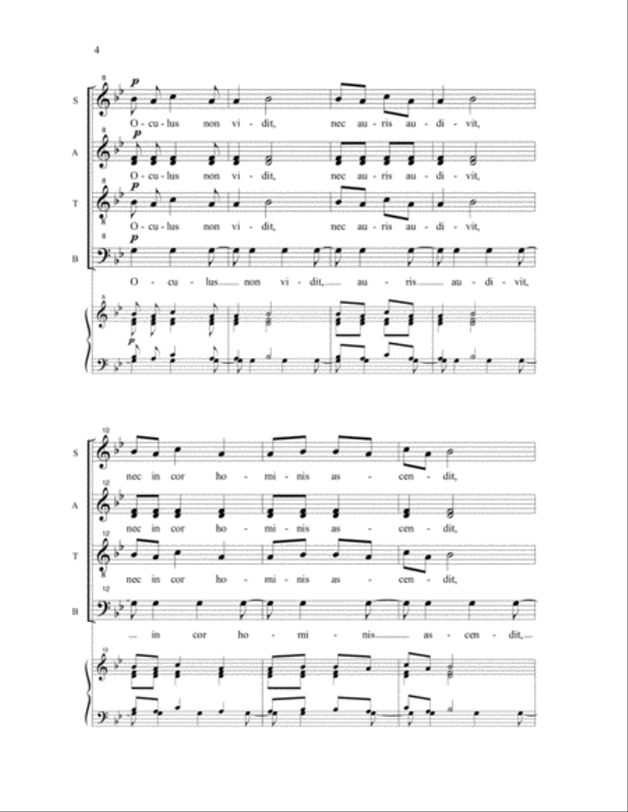Oculus non vidit 4-Part scores gallery preview page 3