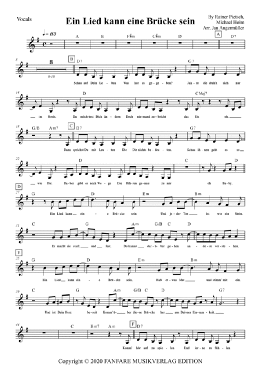Ein Lied Kann Eine Bruecke Sein Full Orchestra scores gallery preview page 3