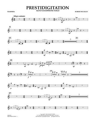Prestidigitation (Alto Saxophone Solo with Band) - Marimba