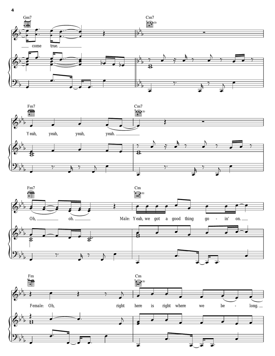 I Can't Take My Eyes Off Of You Piano, Vocal, Guitar scores gallery preview page 4