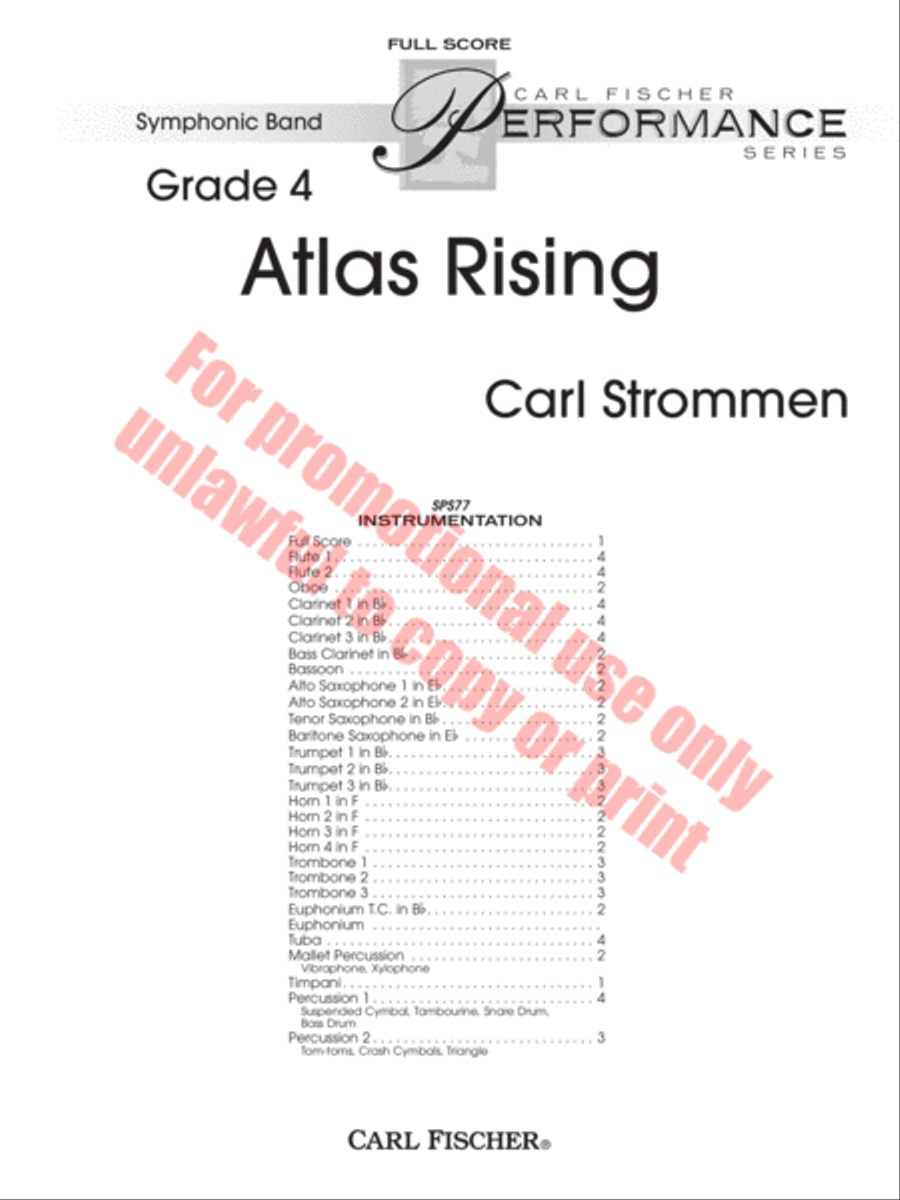 Atlas Rising Concert Band scores gallery preview page 2
