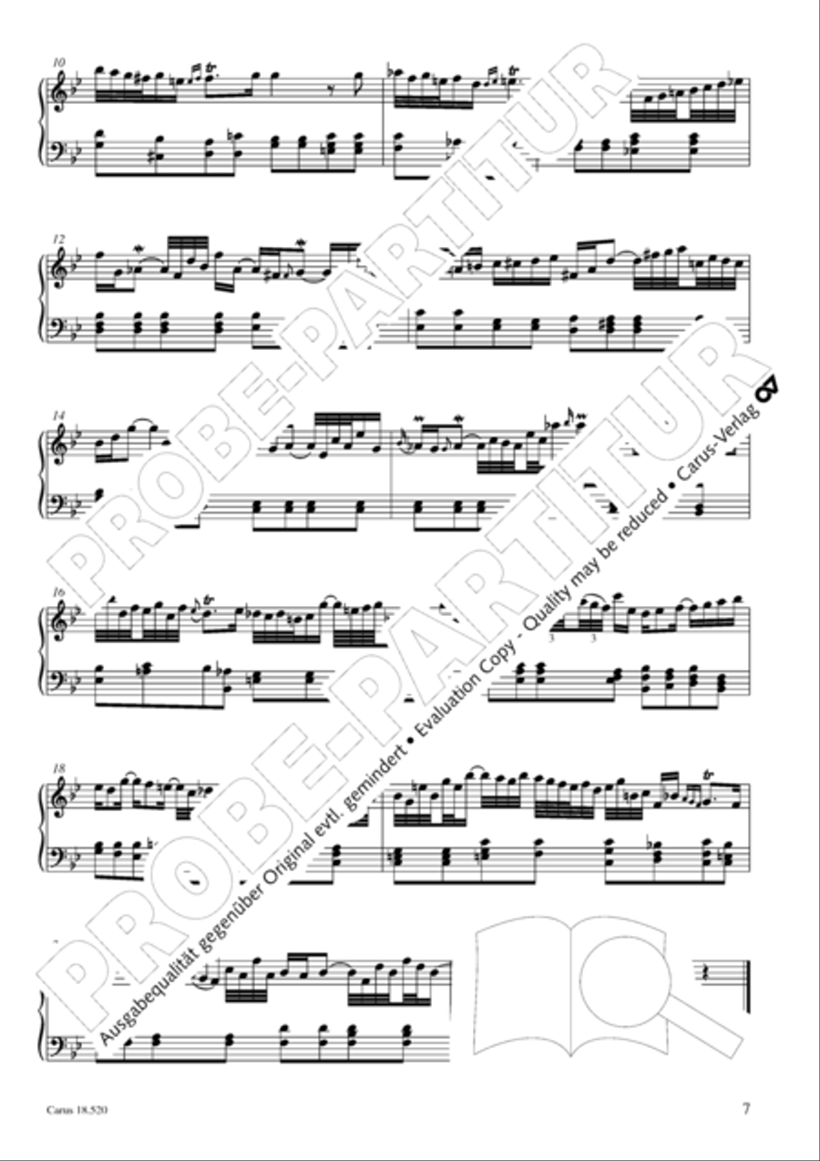 Partita in B flat Major Harpsichord scores gallery preview page 8