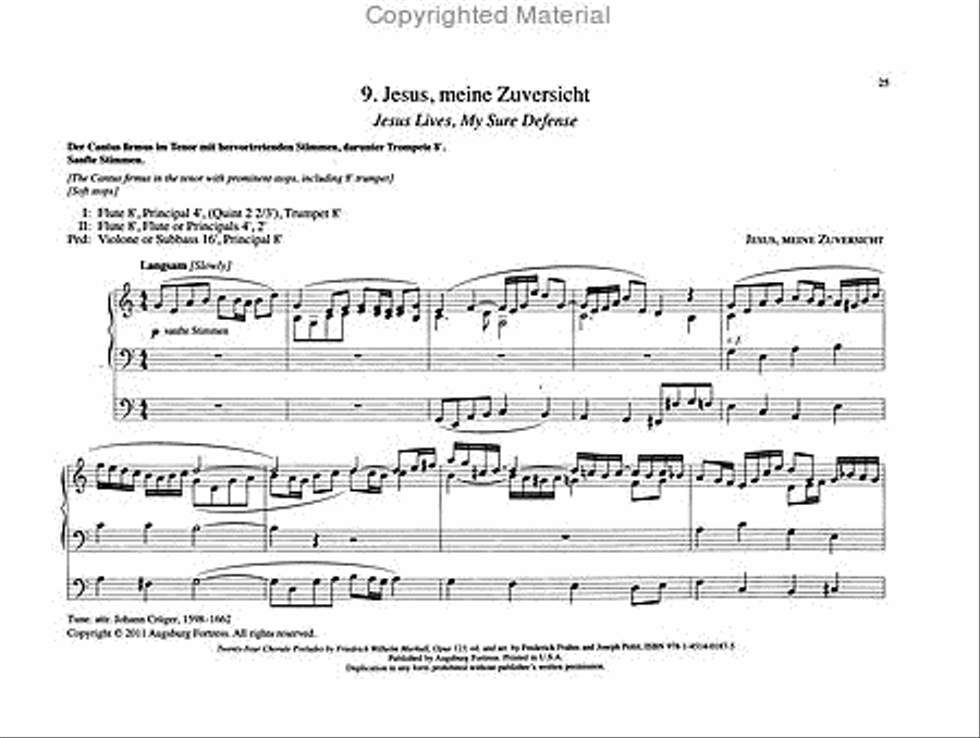 Twenty-Four Chorale Preludes by Friedrich Wilhelm Markull Organ scores gallery preview page 5