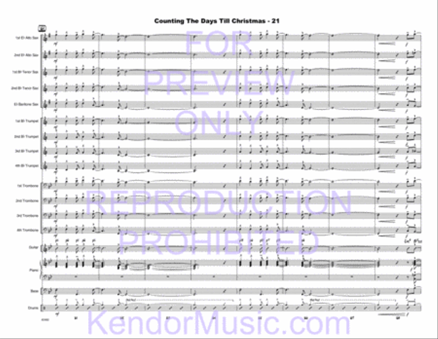Counting The Days Till Christmas Jazz Ensemble scores gallery preview page 44