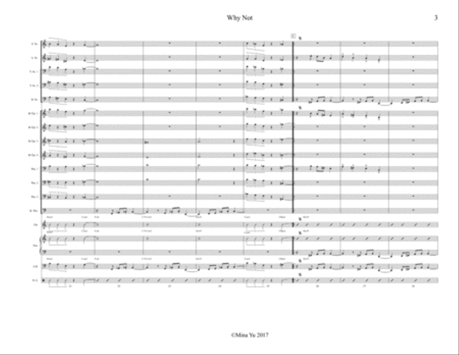 Why Not (Jazz funk Big band - Contemporary) Jazz Ensemble scores gallery preview page 3