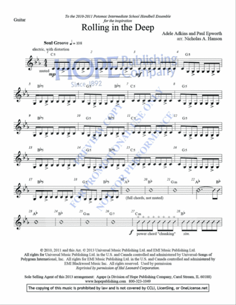 Rolling in the Deep 2-Octaves scores gallery preview page 3