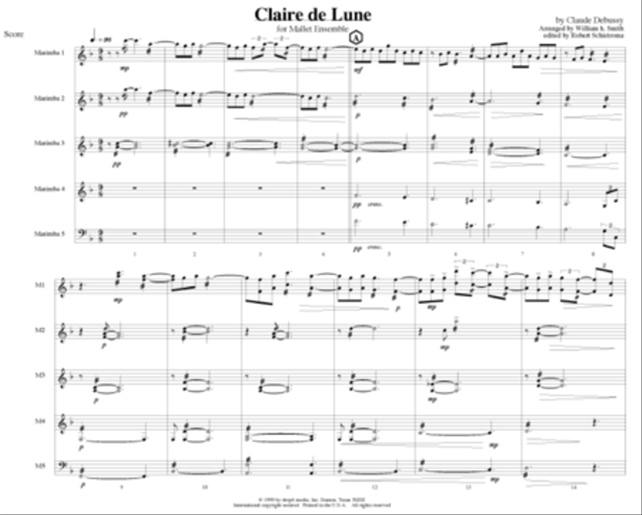 Clair de Lune Percussion Ensemble scores gallery preview page 2