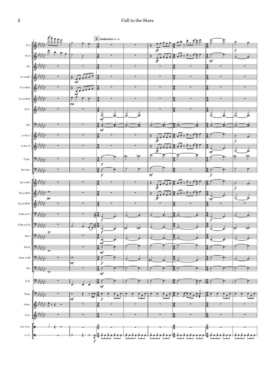 Call to the Stars Concert Band scores gallery preview page 2