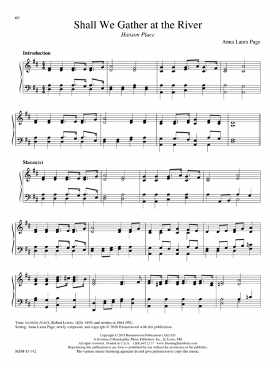 Shall We Gather at the River Piano Solo scores gallery preview page 1