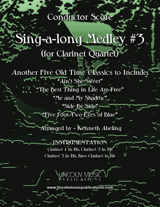 Book cover for Sing-along Medley #3 (for Clarinet Quartet)