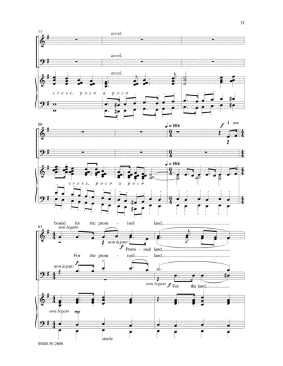 Bound for the Promised Land On Jordan's Stormy Banks I Stand 4-Part scores gallery preview page 7