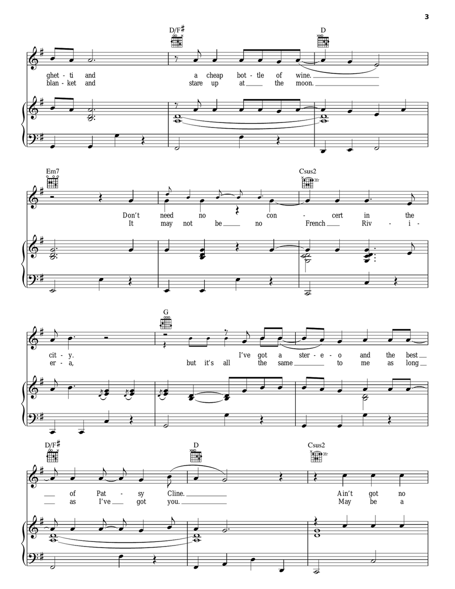 Alright Alright Piano, Vocal, Guitar scores gallery preview page 3