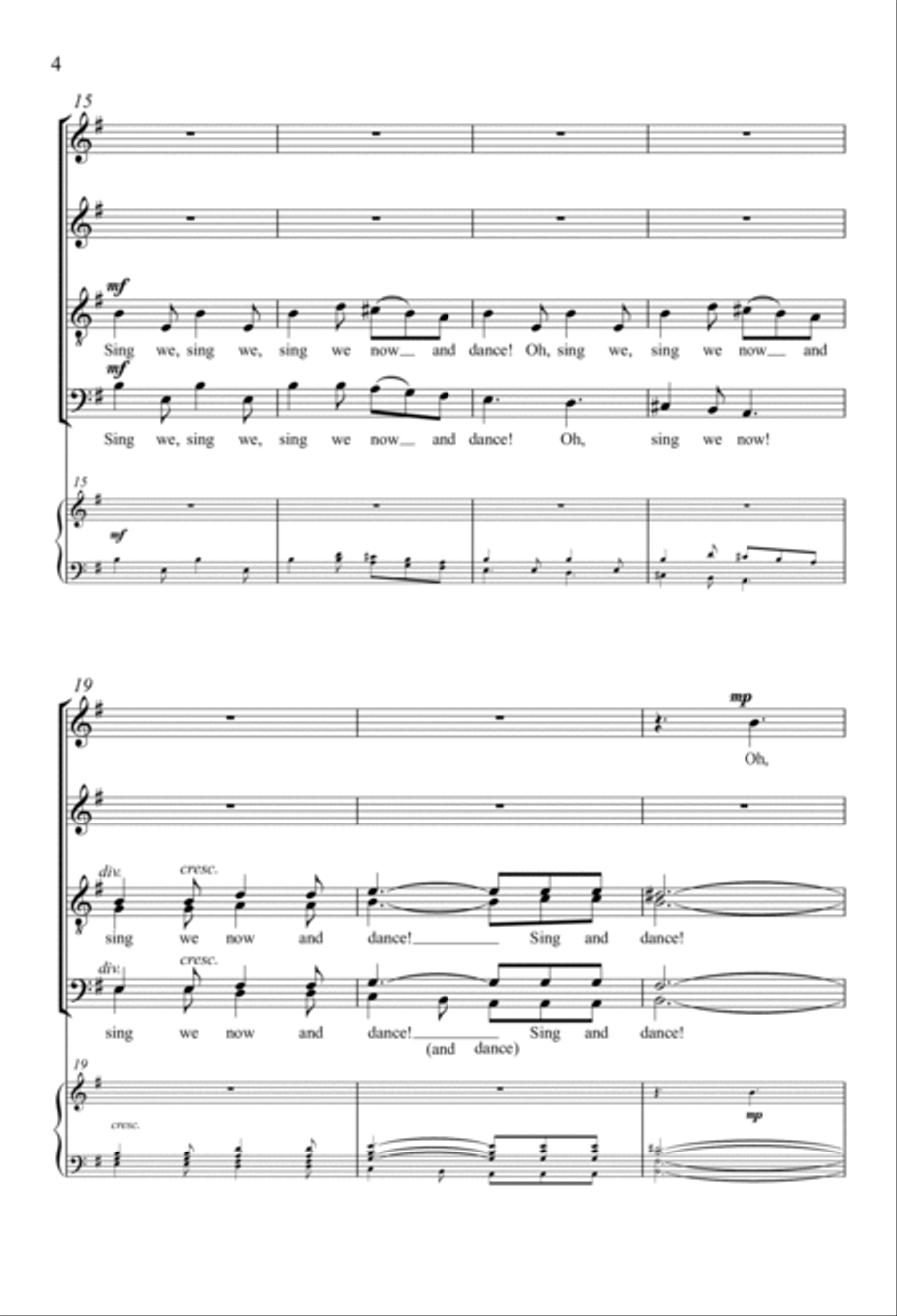 Sing We And Dance Sing We And Dance 4-Part scores gallery preview page 3