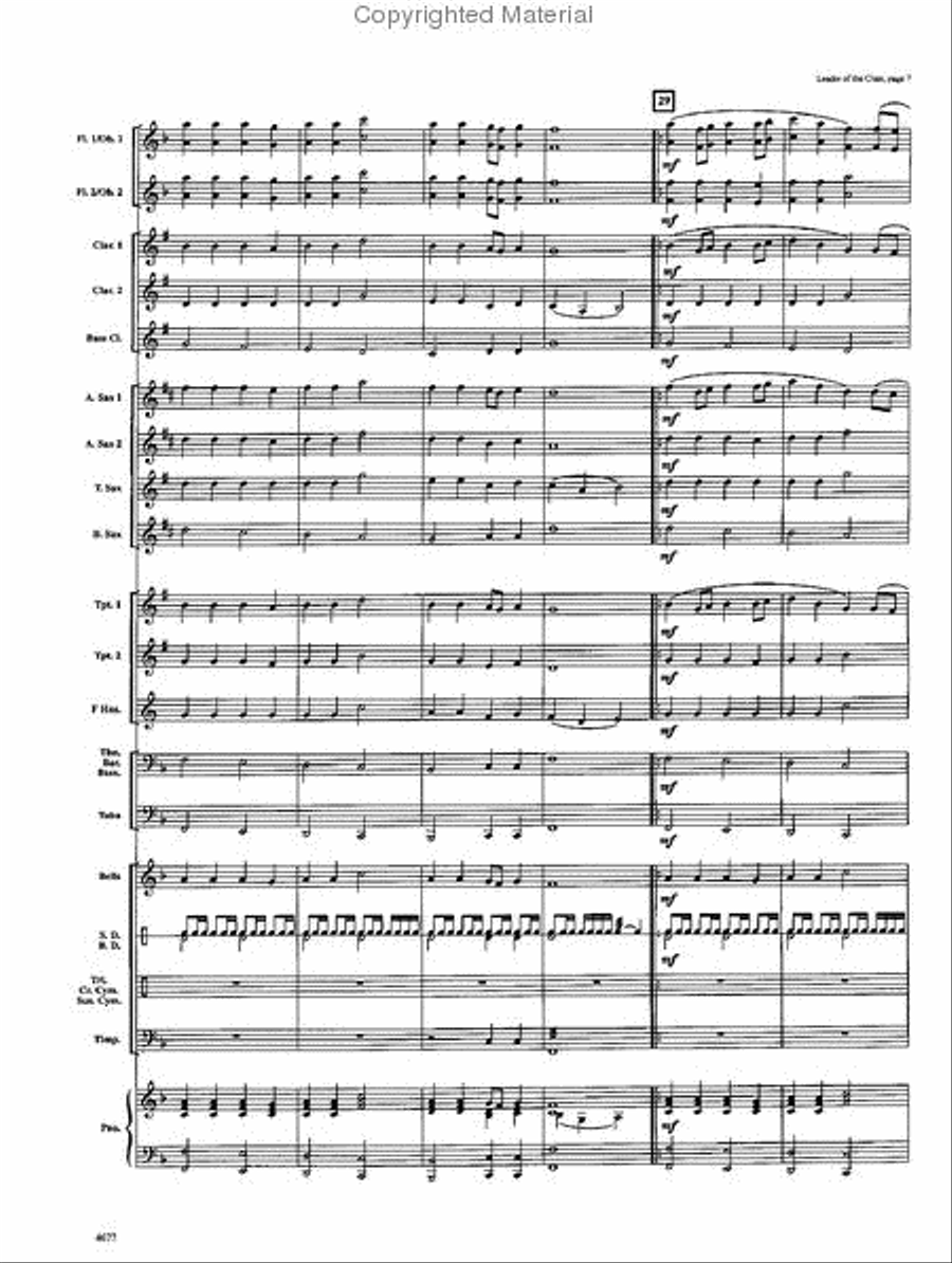 Leader of the Class Concert Band scores gallery preview page 6