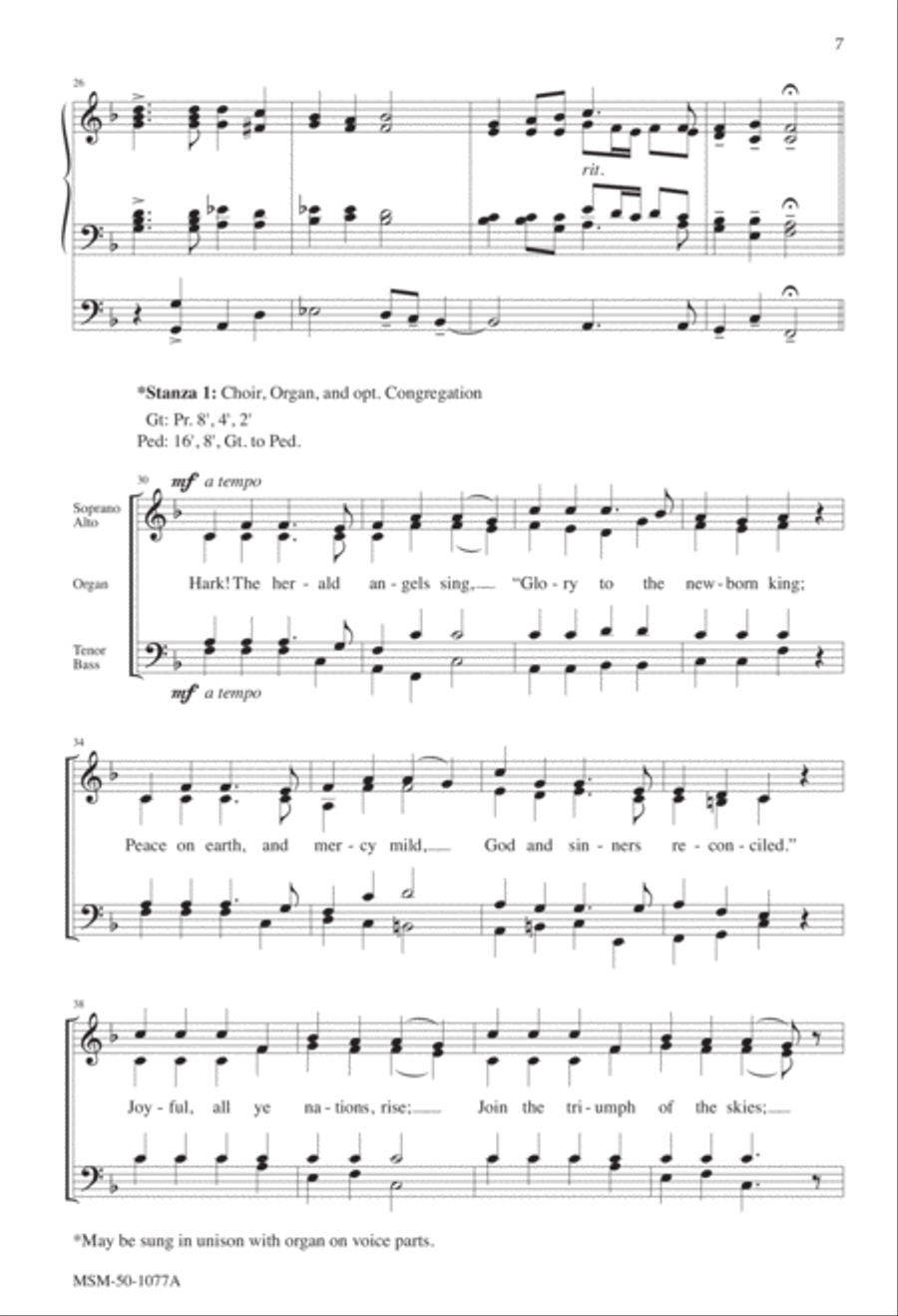 Hark! The Herald Angels Sing SSAATTBB scores gallery preview page 6