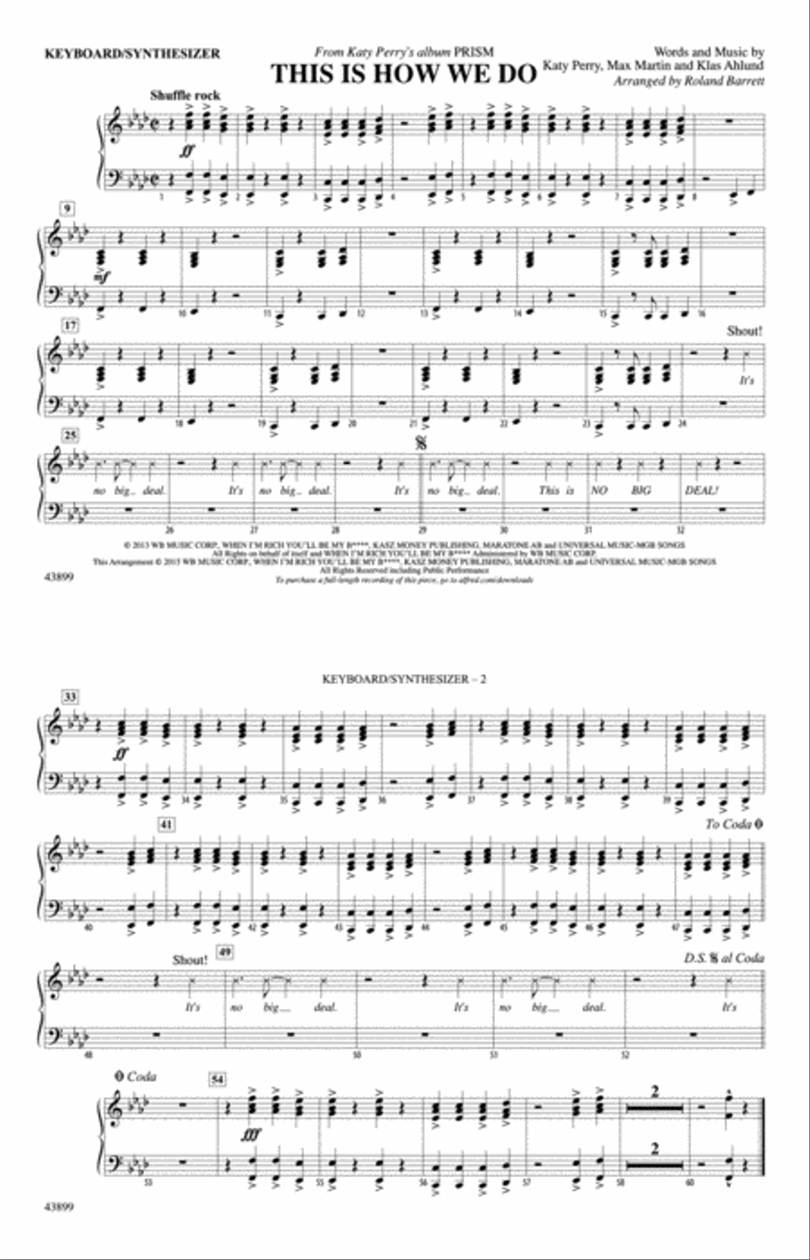 This Is How We Do: Piano Accompaniment Piano Accompaniment scores gallery preview page 1