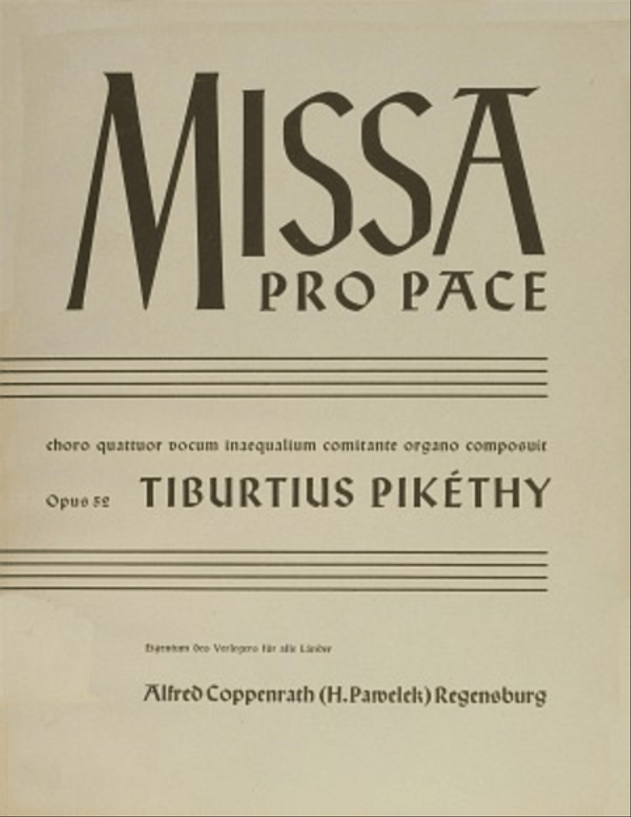 Missa pro pace 4-Part scores gallery preview page 1