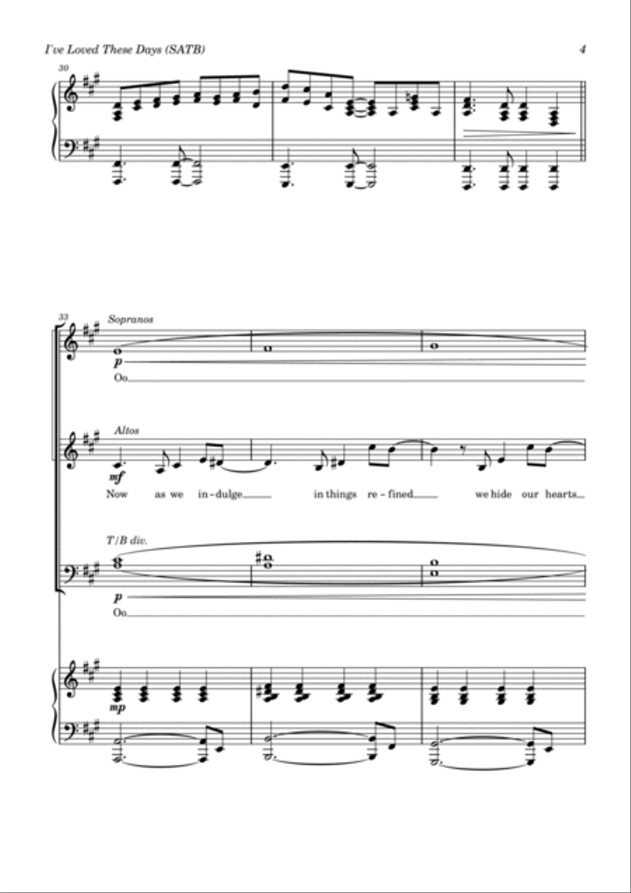 I've Loved These Days Choir scores gallery preview page 4