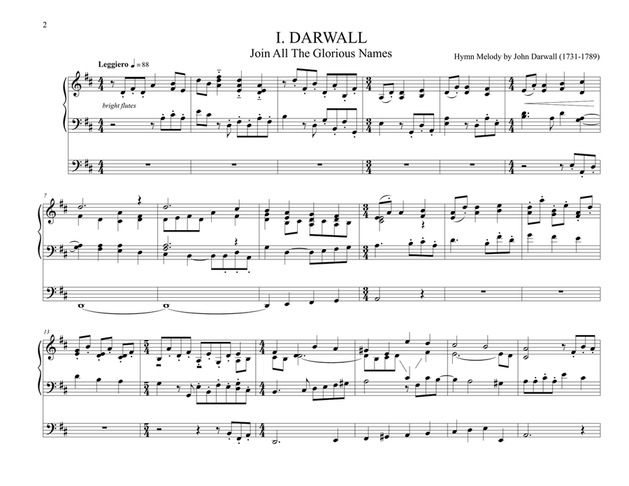 Twelve Chorale Preludes on English Hymns Organ Solo scores gallery preview page 2