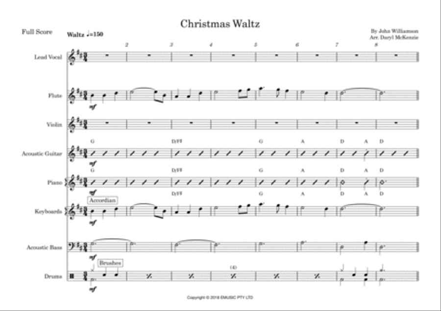 Christmas Waltz Flute scores gallery preview page 1