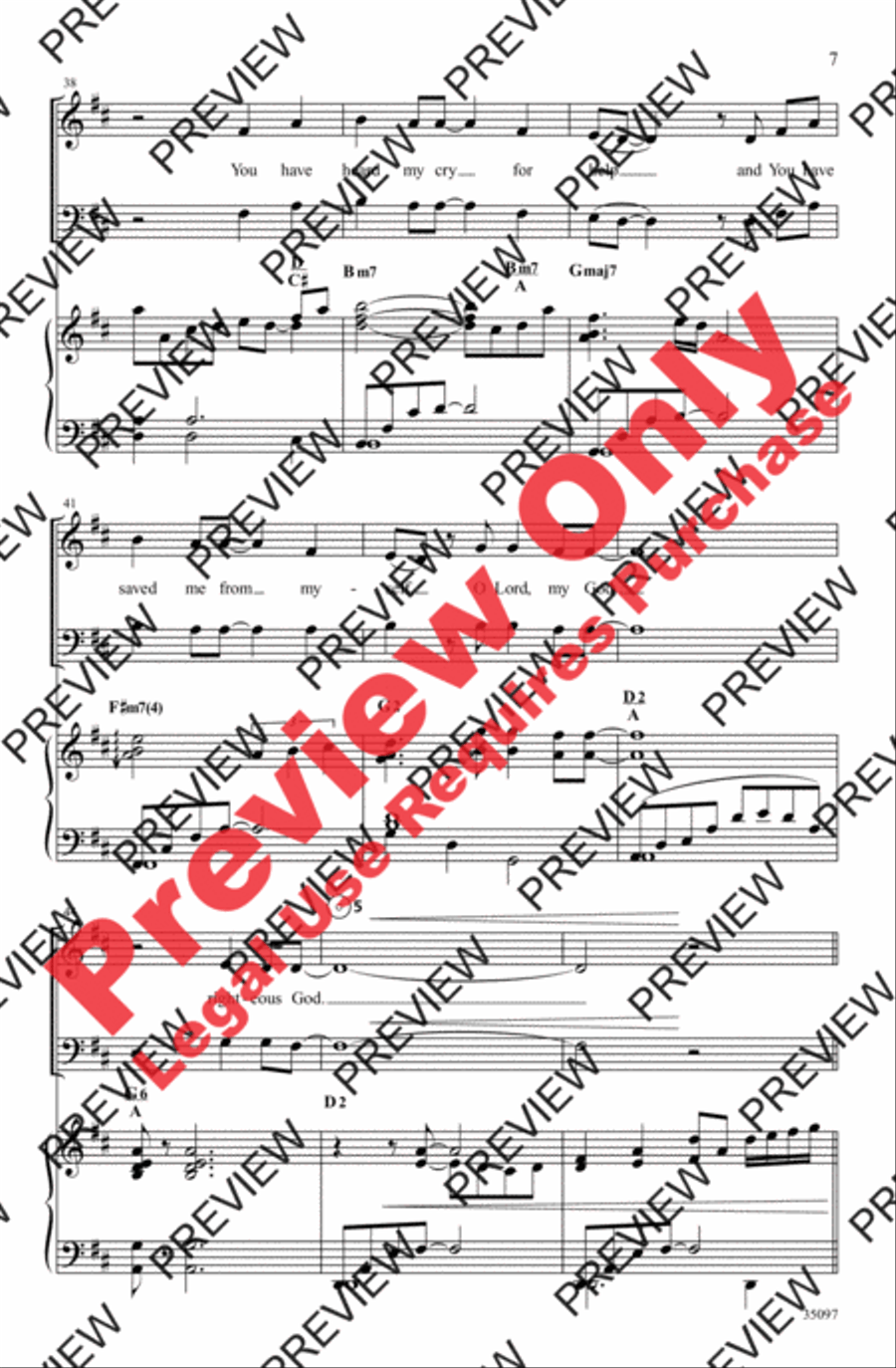 O Lord, My God O Lord, My God 4-Part scores gallery preview page 6