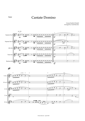 Book cover for Cantate Domino - Handel (Saxophone Quintet) Chords