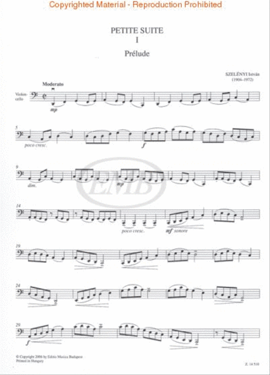 Petite Suite Cello Solo scores gallery preview page 2