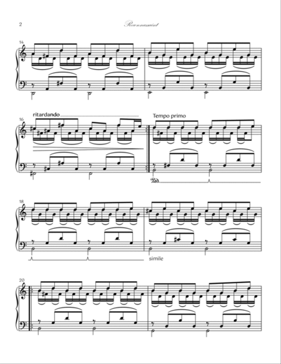 RECONNASSAINT RECONNASSAINT Piano Solo scores gallery preview page 2