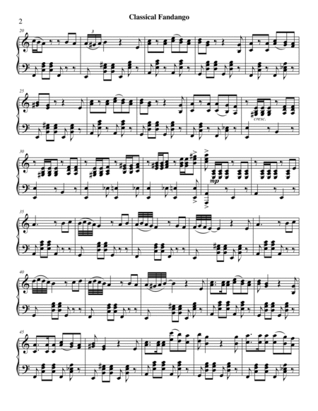 Classical Fandango - Piano Solo image number null