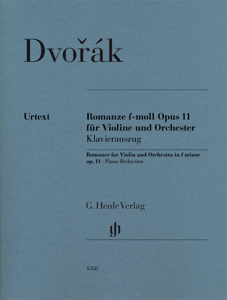 Romance in F Minor Op. 11 by Antonin Dvorak Violin Solo - Sheet Music