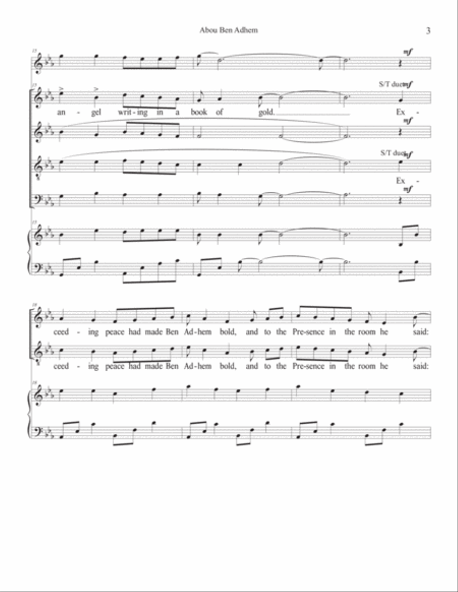 Abou Ben Adhem Abou Ben Adhem Small Ensemble scores gallery preview page 3