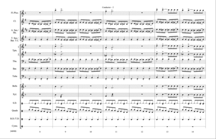 Batman Theme (from the TV Series) Marching Band scores gallery preview page 10