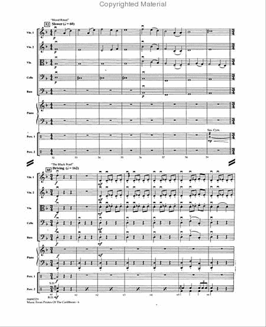 Music from Pirates of the Caribbean String Orchestra scores gallery preview page 3