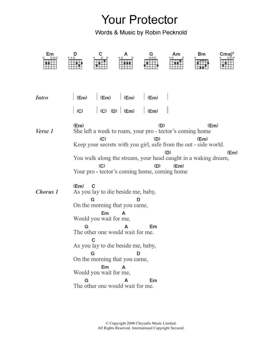 Your Protector Acoustic Guitar scores gallery preview page 1