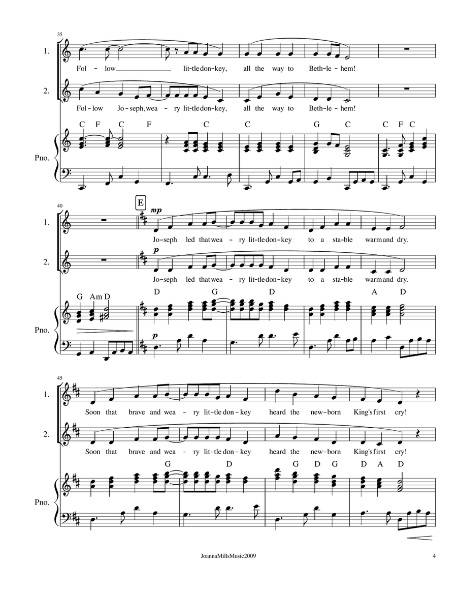 6 Easy Original Christmas Anthems for 2-Part Children's Choir 2-Part scores gallery preview page 6