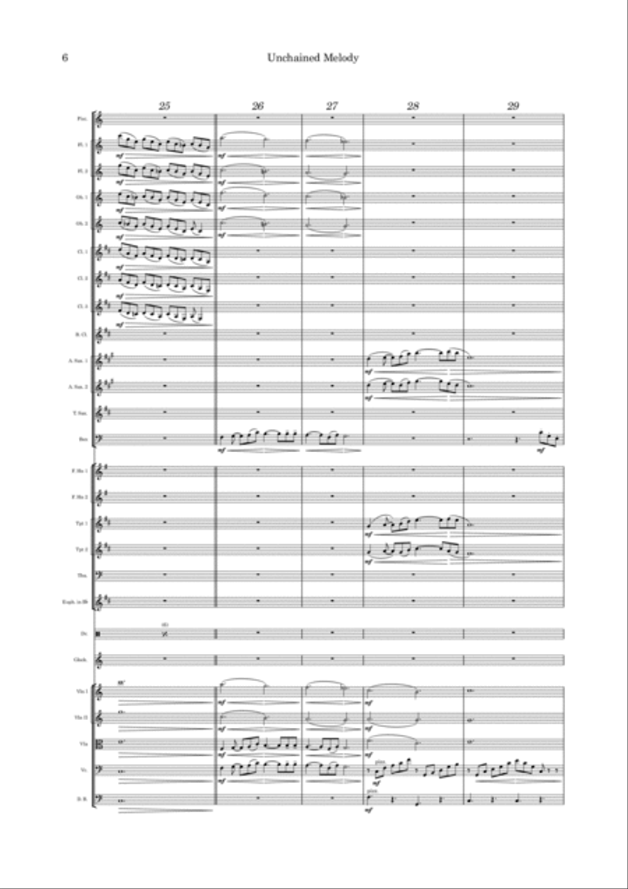 Unchained Melody Full Orchestra scores gallery preview page 6