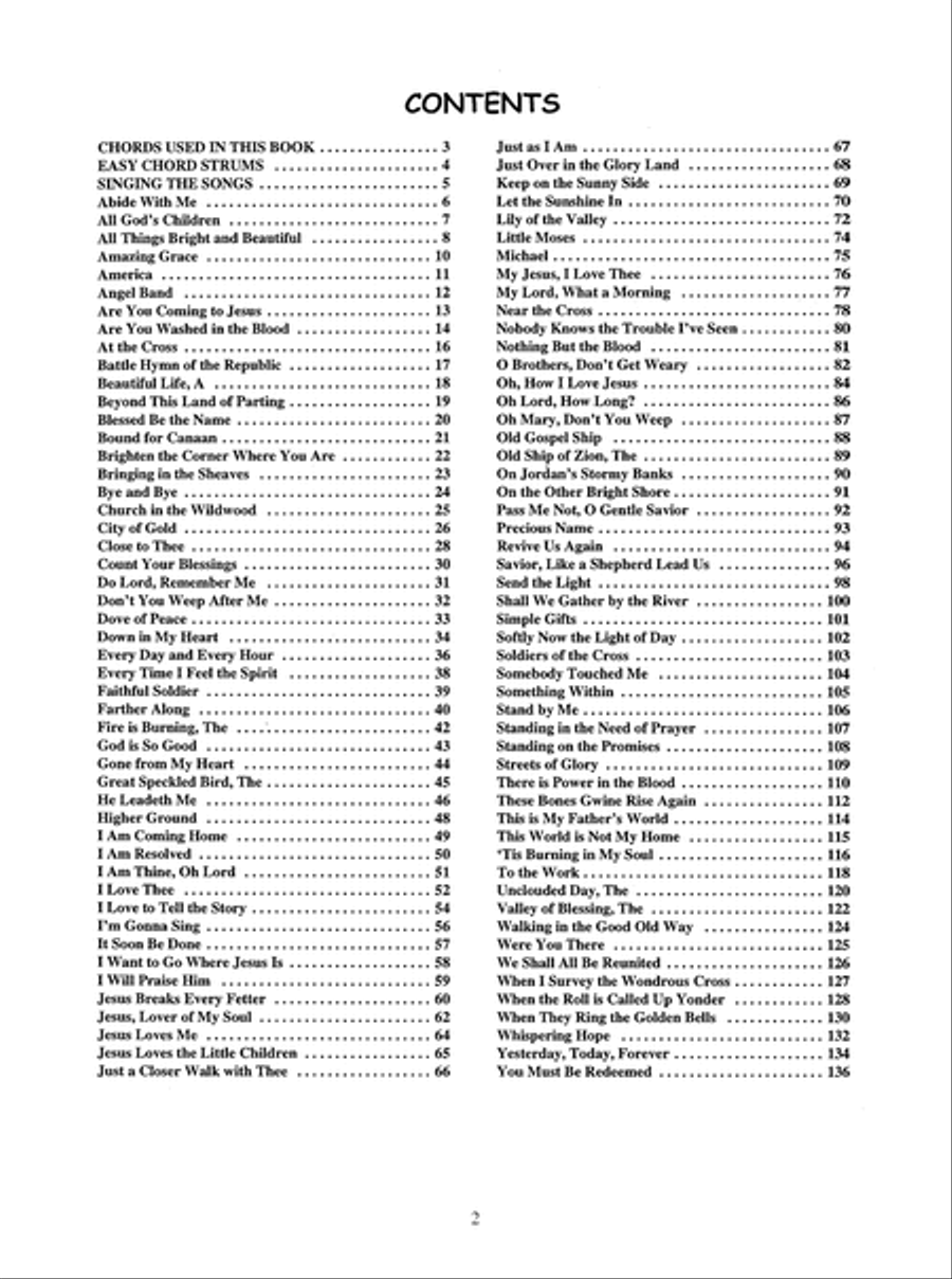 101 Three-Chord Hymns & Gospel Songs for Guitar, Banjo & Uke Banjo scores gallery preview page 8