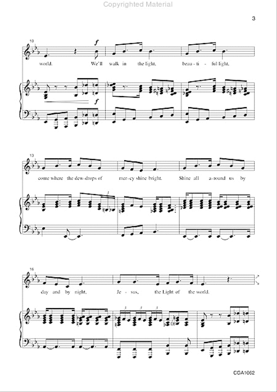 Walk in the Light 2 Part Unison Choir scores gallery preview page 3