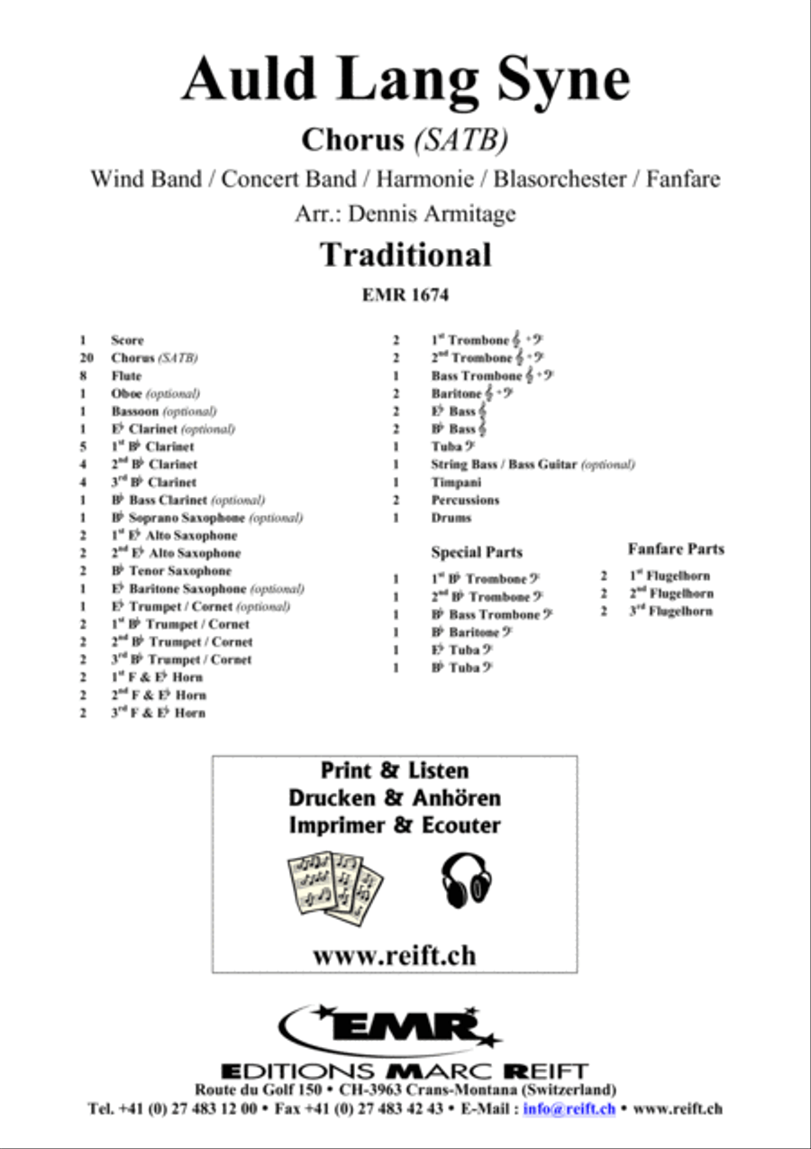 Auld Lang Syne 4-Part scores gallery preview page 2