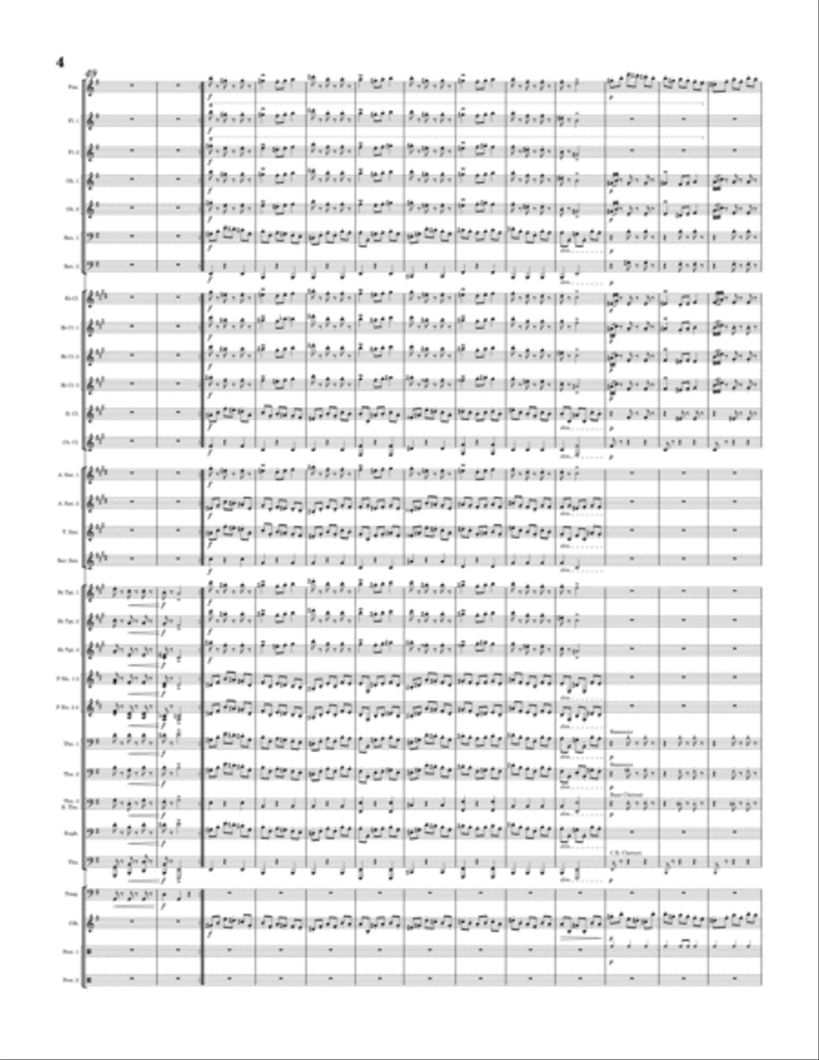 Slavonic Dances, Op. 46, No. 6 (Sousedská in D Major) Concert Band scores gallery preview page 4