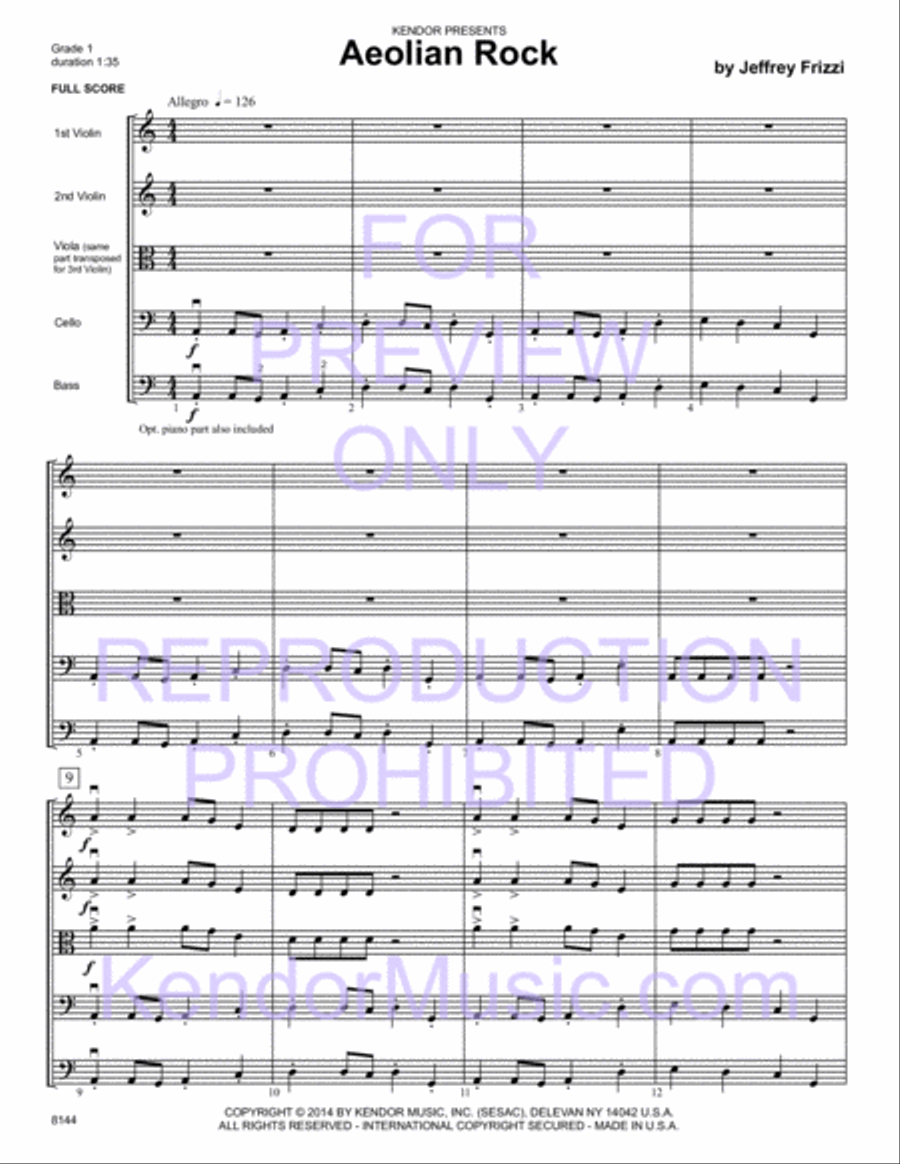 Aeolian Rock String Orchestra scores gallery preview page 2